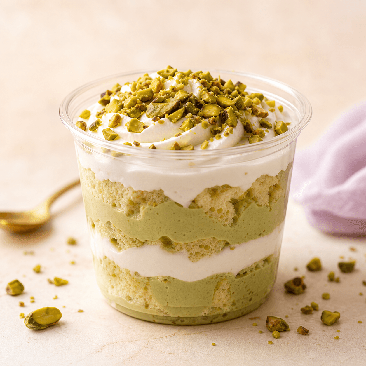 Pistachio tres leches dessert